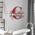 Personalized Split Letter Metal Sign, Custom Monogram, Housewarming Gift
