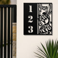 Personalized Hummingbird House Number Sign, Die Cut 18-Gauge Steel Address Art