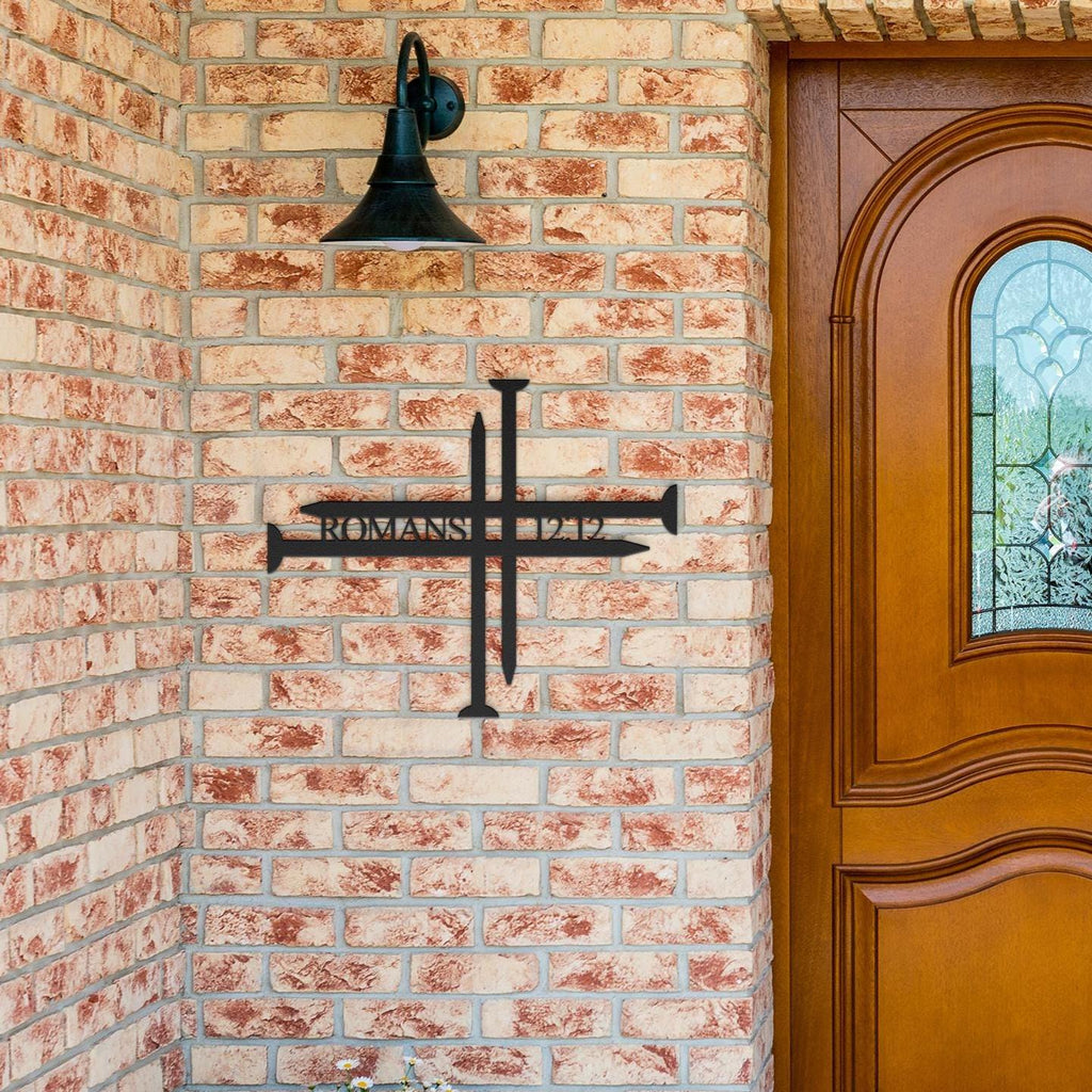 Christian Metal Wall Art – Romans 12:12 Bible Verse Sign