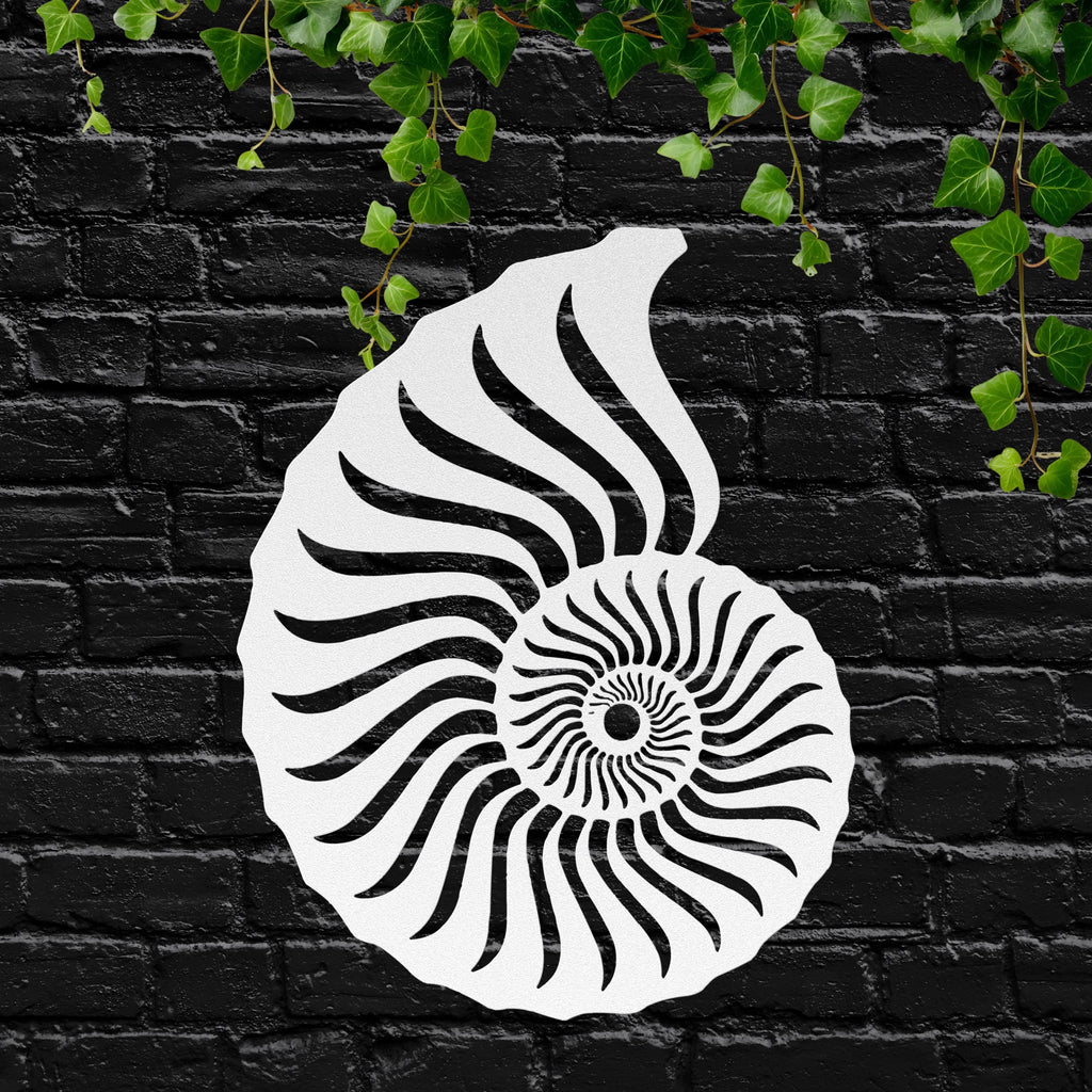 Nautilus Shell Metal Wall Art | Golden Ratio Decor