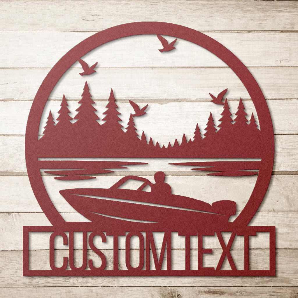 Personalized Boat Sign | Custom Metal Sign - Lake House Decor & Boating Gift