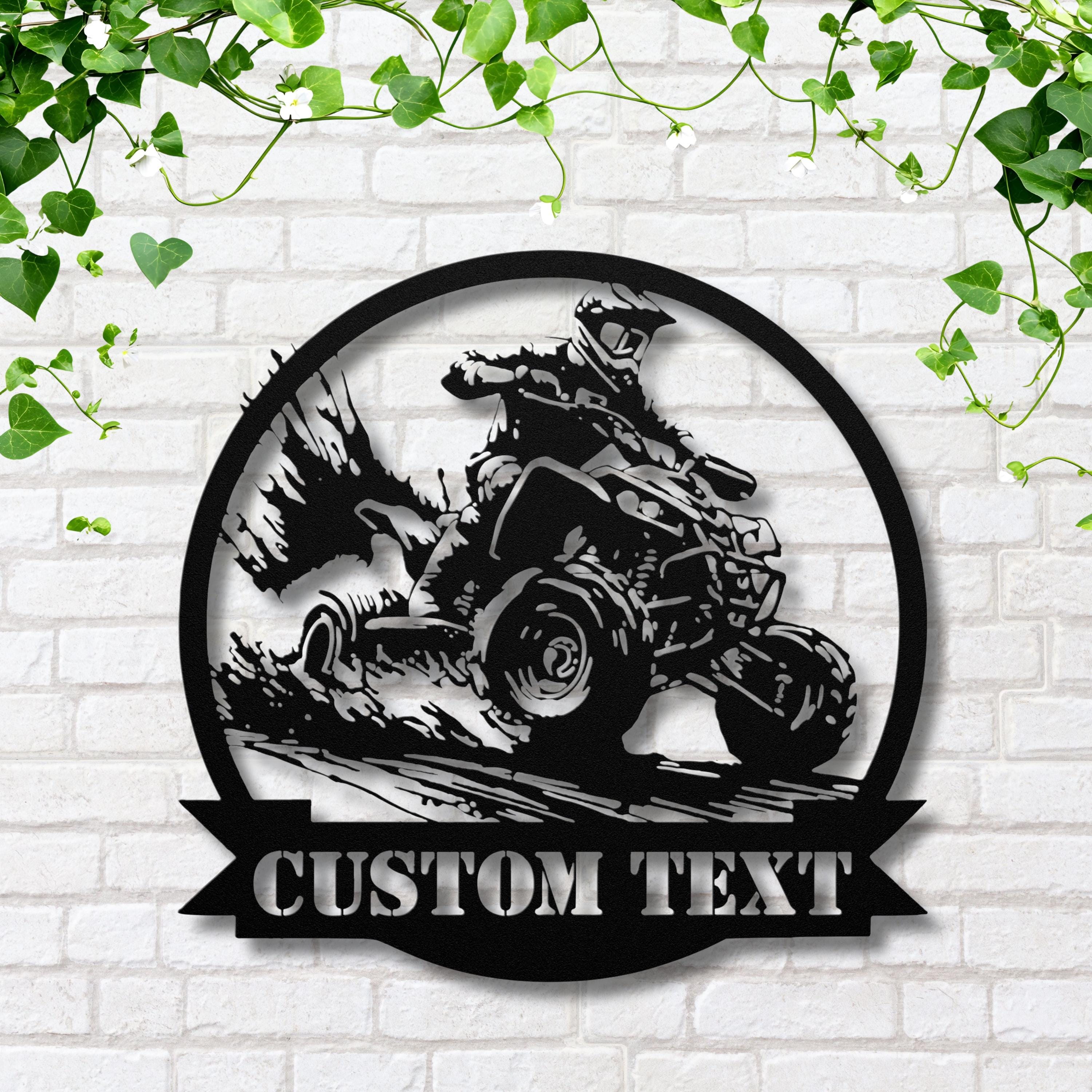 Personalized ATV Sign - Custom Motorsports Decor | Quad Rider Metal Wall Art