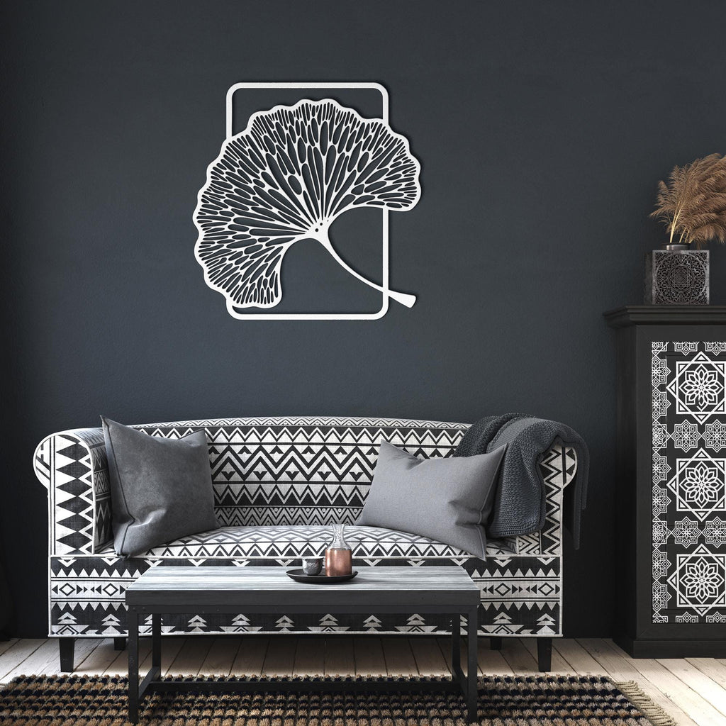 Ginkgo Leaf Metal Art – Large Botanical Wall Decor | Nature Lover Gift