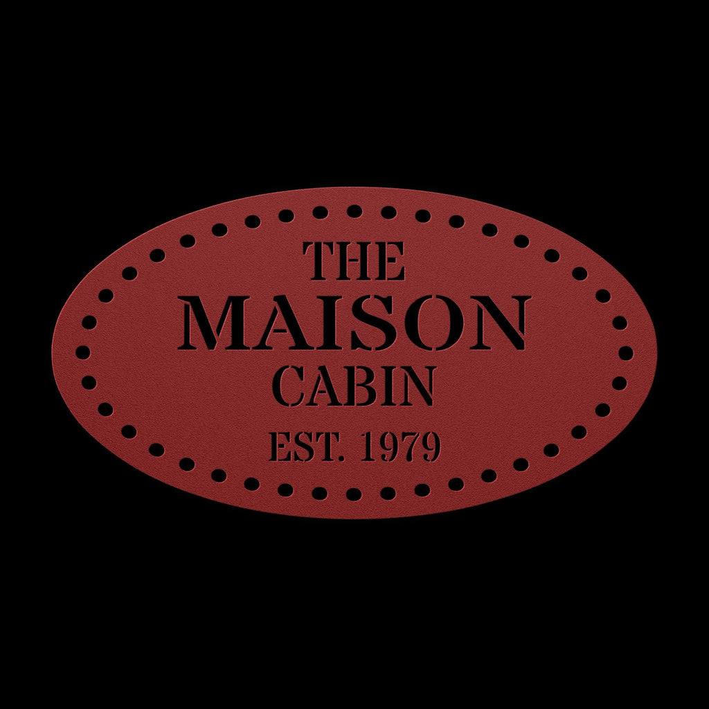 Custom Oval Cabin Metal Sign: Family Name Wall Art