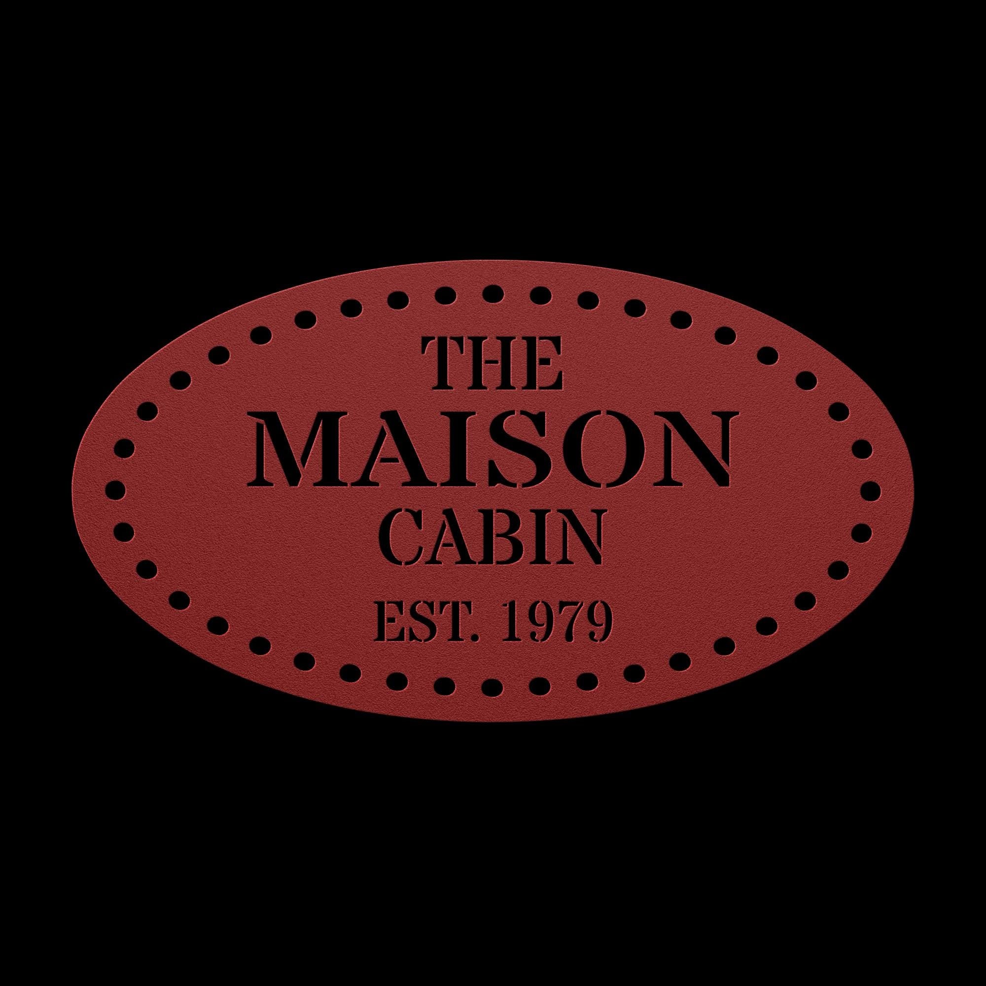 Custom Oval Cabin Metal Sign: Family Name Wall Art