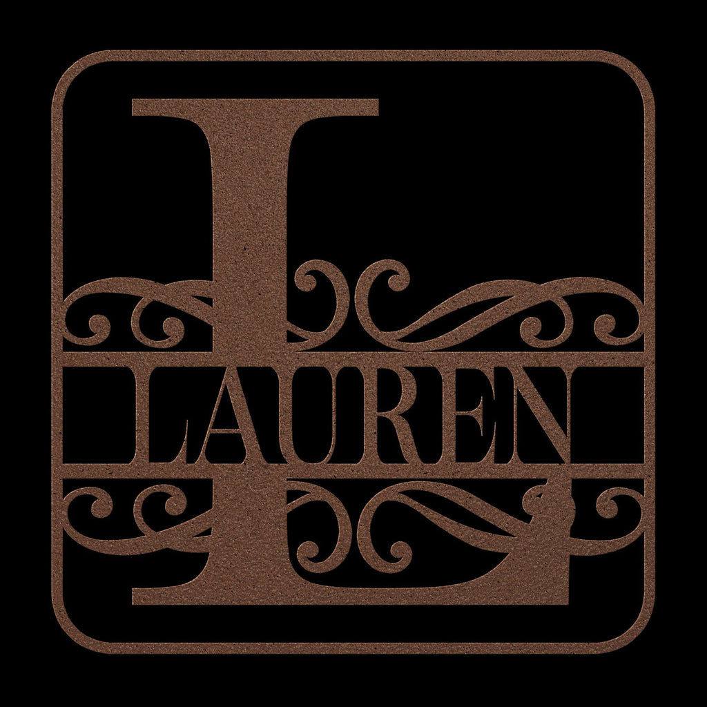 Custom Metal Last Name Sign - Redval Font Family Name Wall Decor