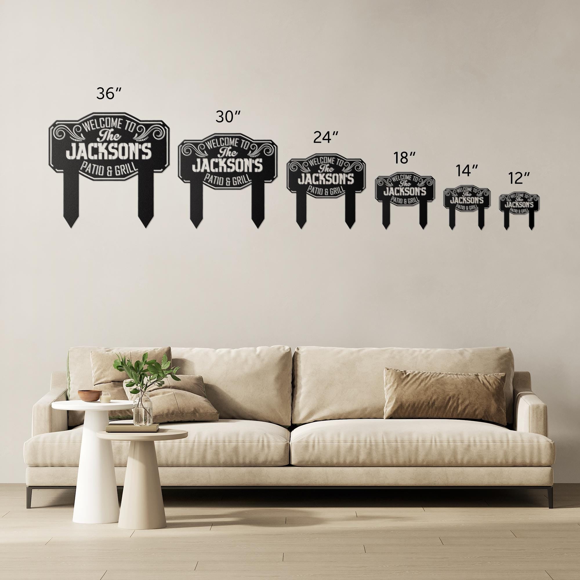 Personalized Patio Sign - Custom Backyard Barbecue Sign | Durable Steel Plaque