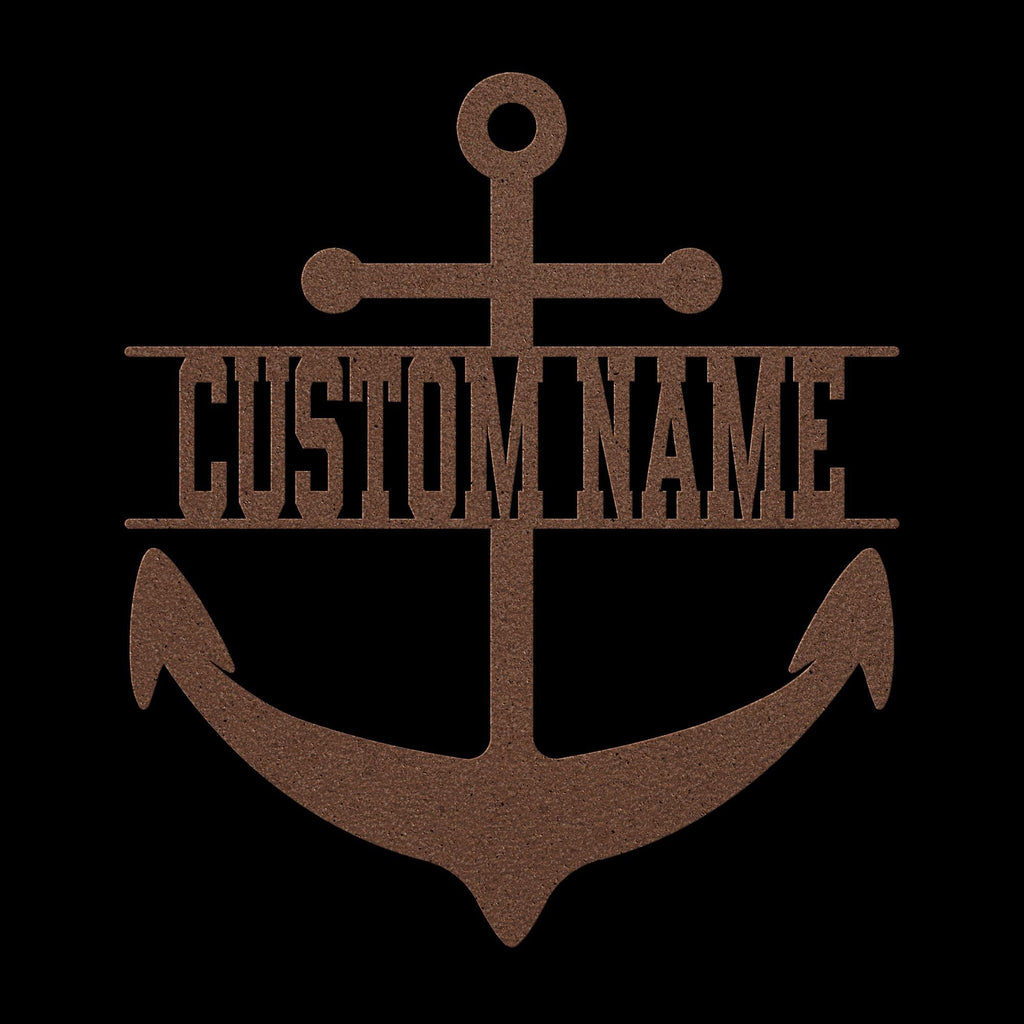Custom Metal Anchor Sign, Coastal Outdoor Decor