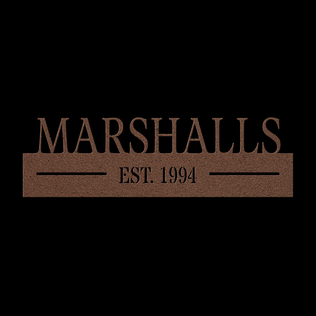 Personalized Metal Name Sign: Custom Steel Wall Art