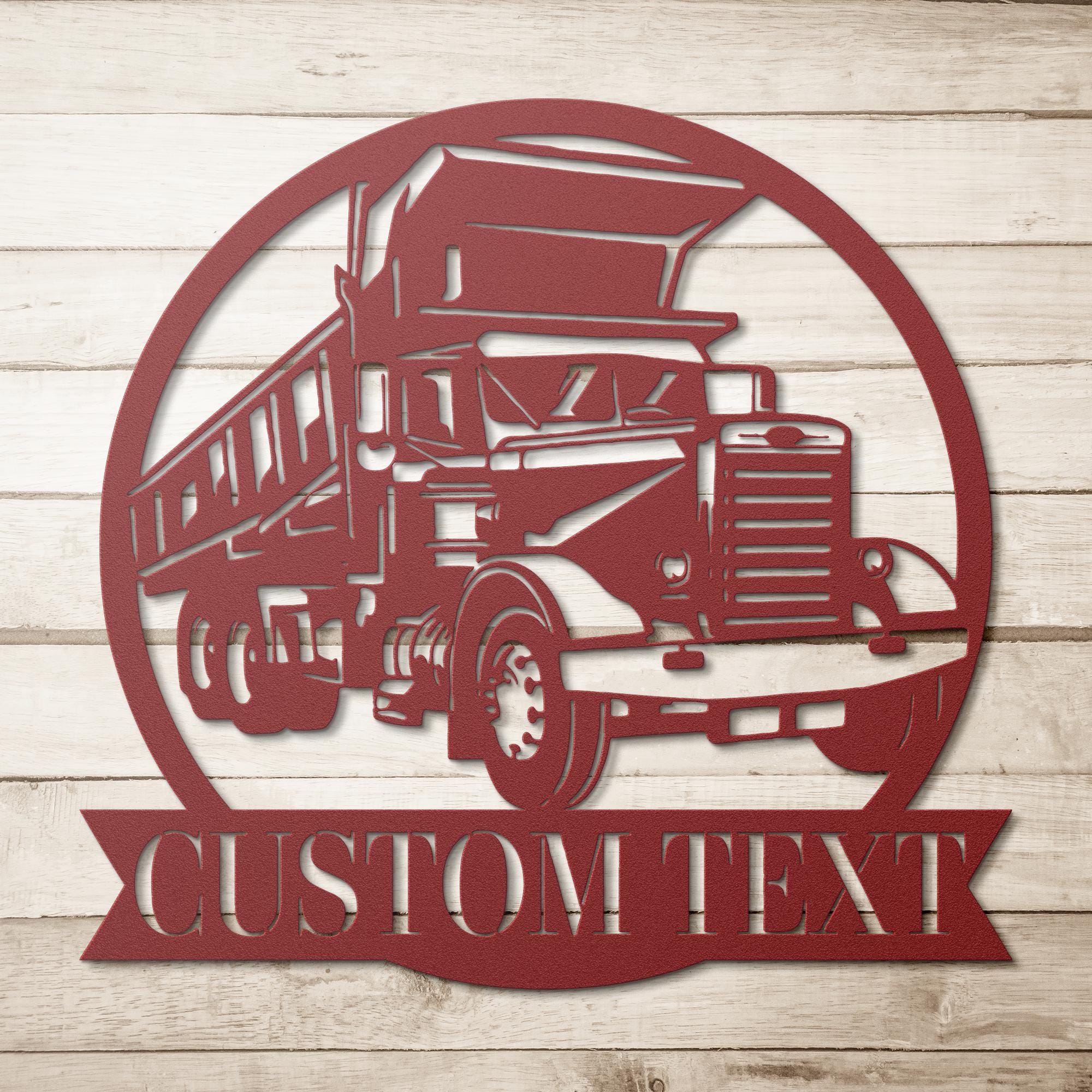 Personalized Dump Truck Sign - Custom Metal Sign | Business Name Wall Art