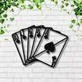 Royal Flush Metal Sign - Poker Game Decor | Spades Ace Wall Art, Man Cave Gift