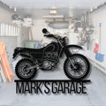 Personalized Dirt Bike Metal Sign, Custom Garage Decor