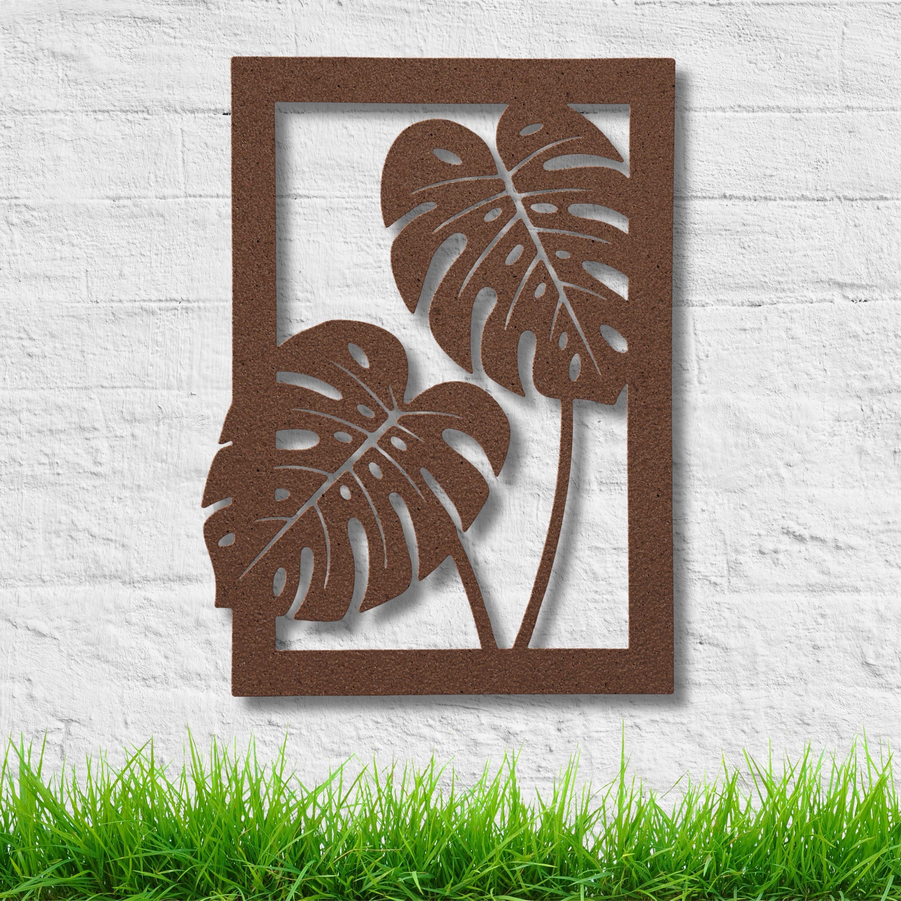 Monstera Leaf Metal Wall Art, Large Tropical Plant Sign, Boho Home Decor, Split-Leaf Philodendron, Houseplant Lover Gift