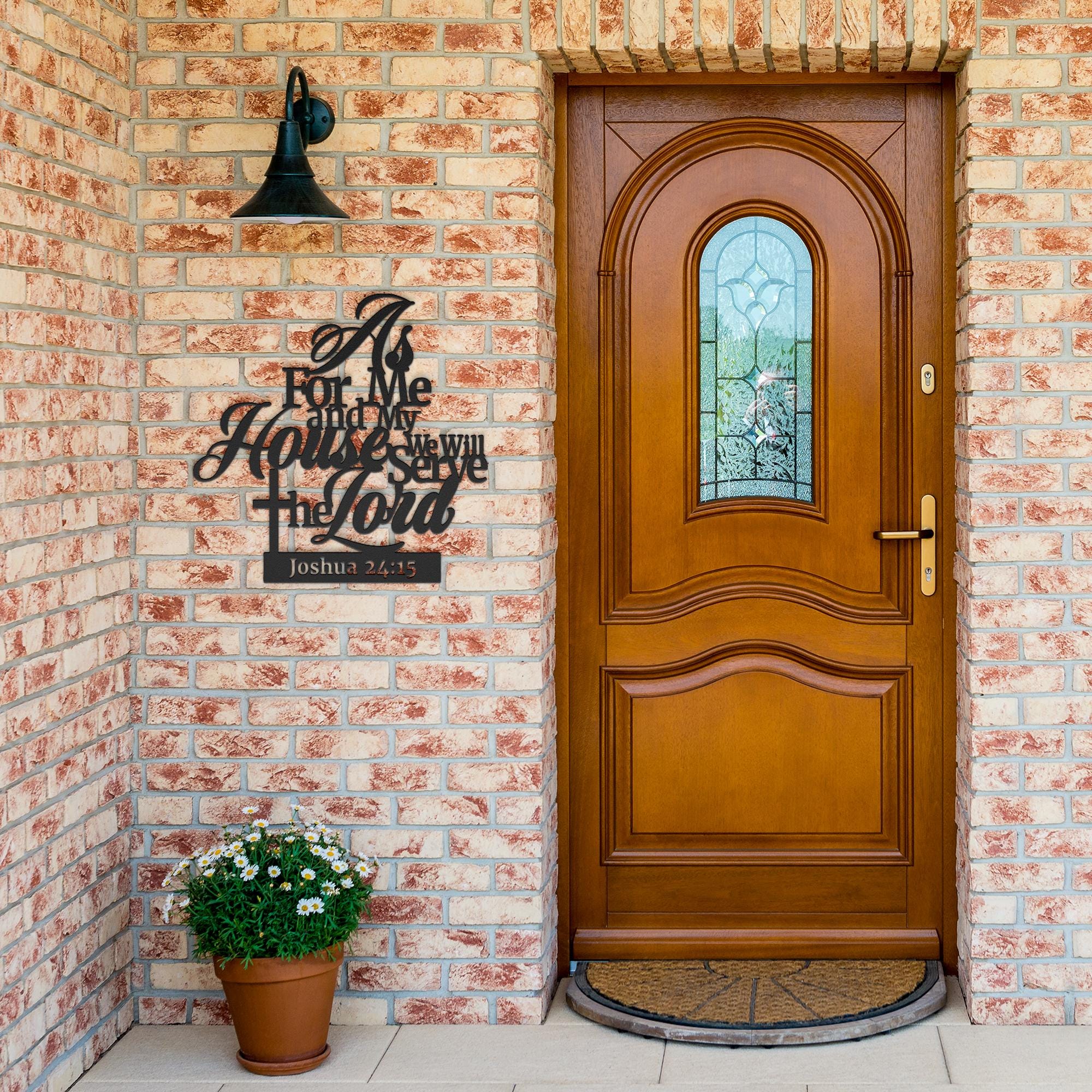 As For Me And My House Joshua 24 15 Metal Sign, Christian Scripture Wall Art