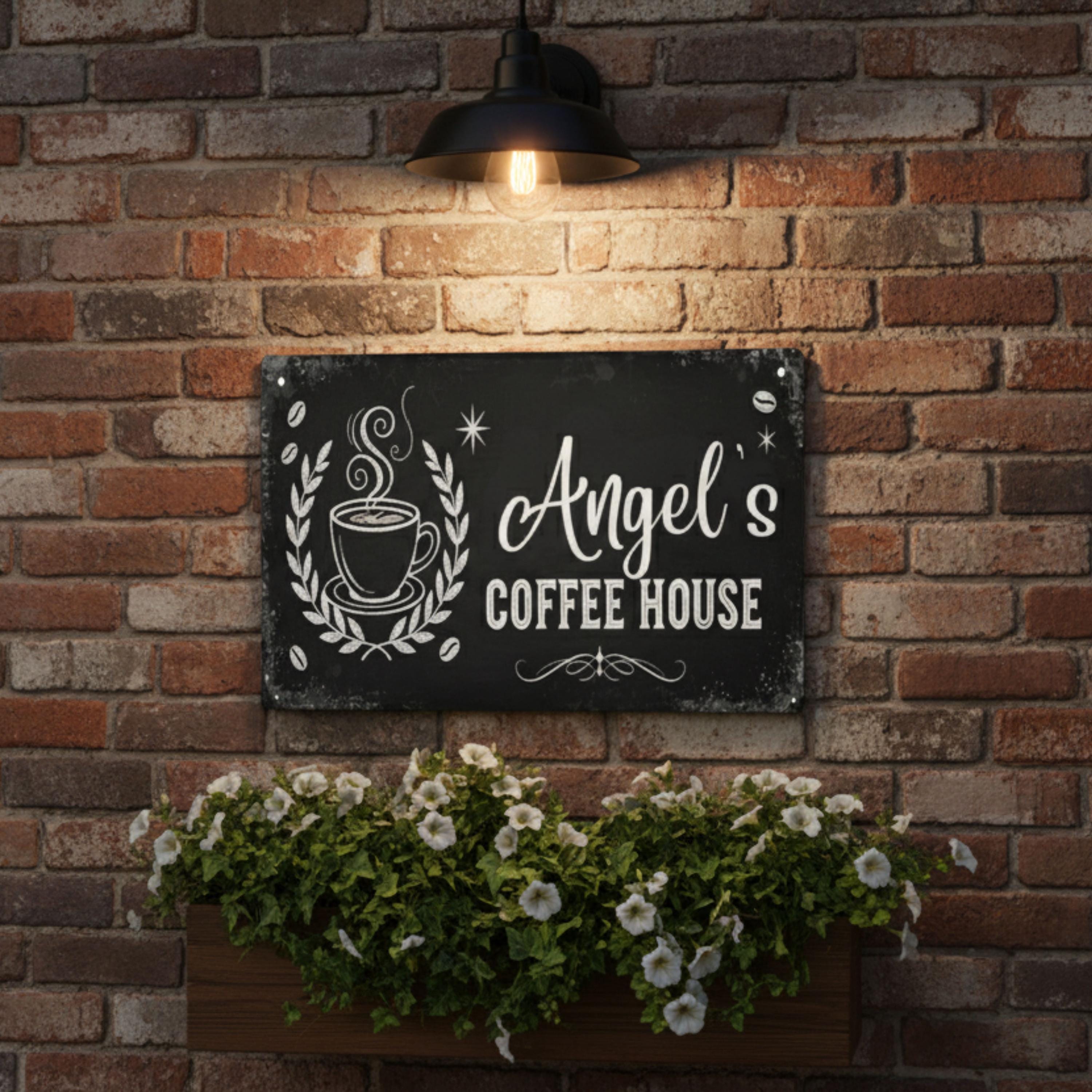 Personalized Coffee Sign - Custom Metal Wall Art | Rustic Kitchen Decor & Barista Gift