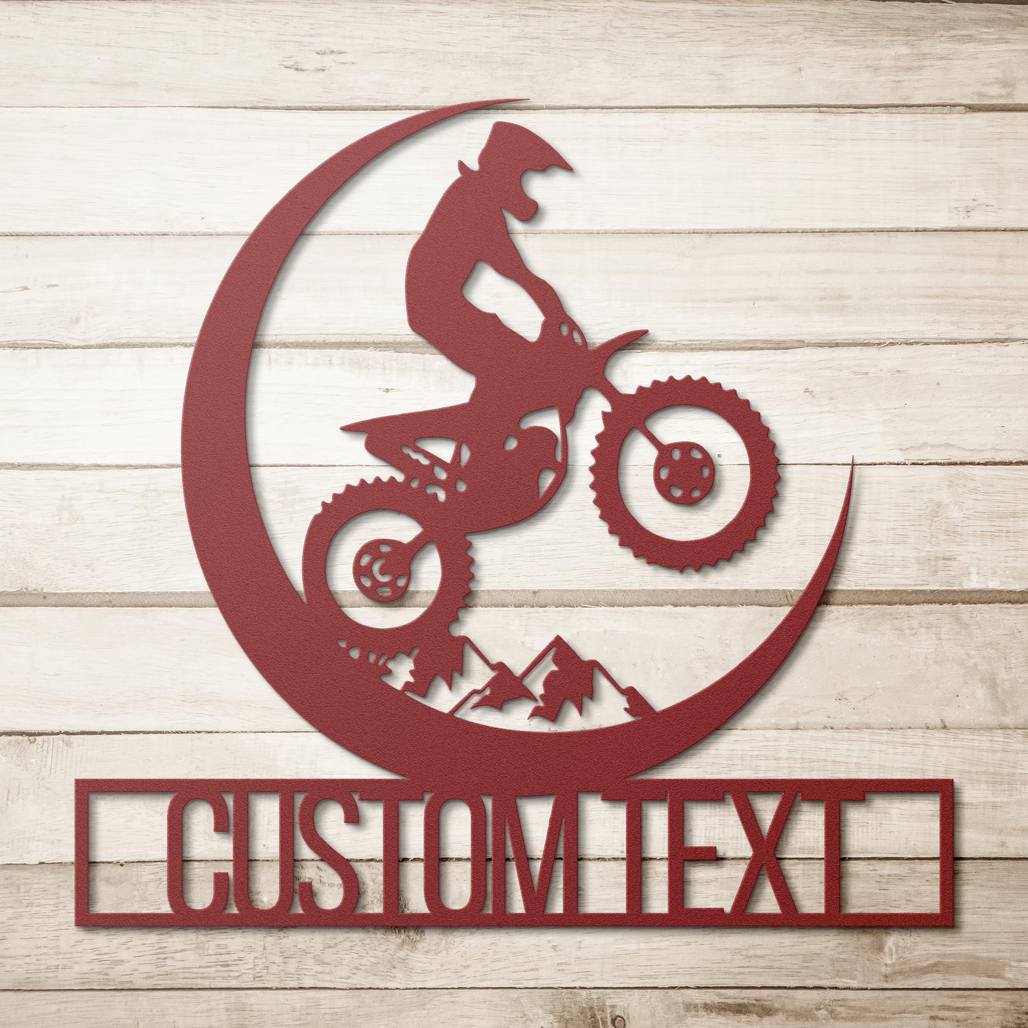 Personalized Motocross Sign - Custom Dirt Bike Plaque | Off Road Metal Art Gift