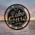 Custom Lake House Metal Sign | Personalized Family Name, Est. Year