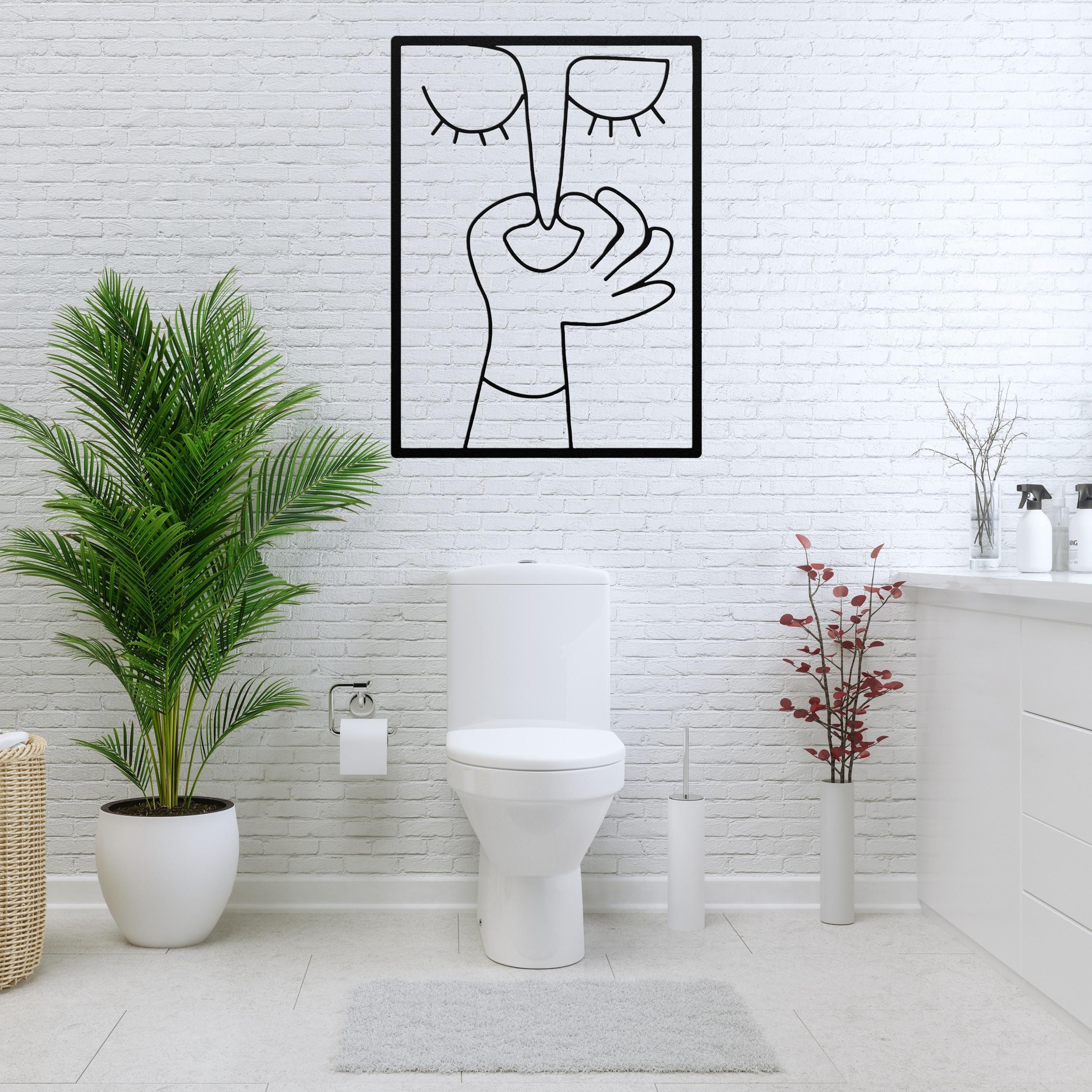 Minimalist Metal Line Art | Abstract Face Silhouette Wall Decor