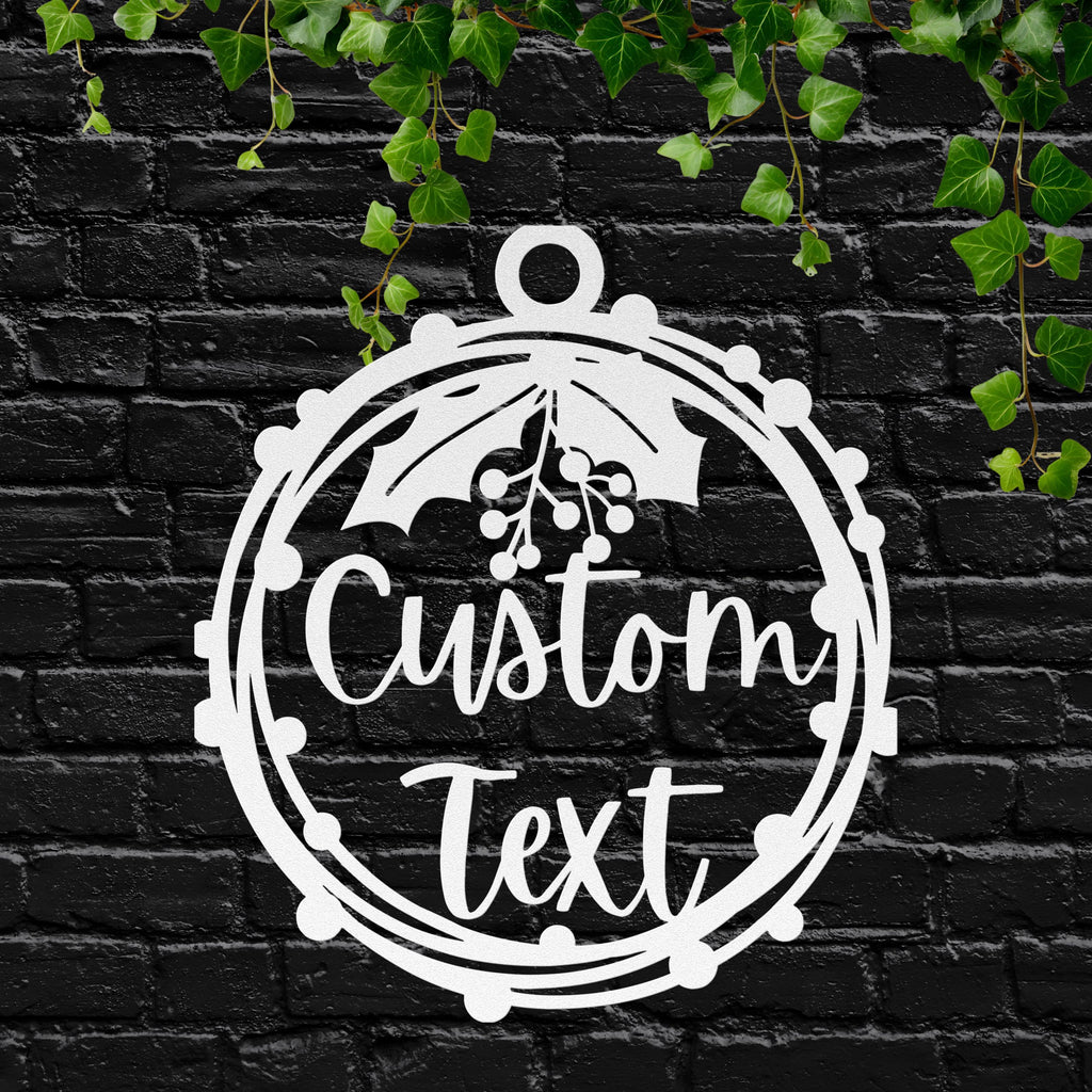 Custom Metal Sign - Personalized Wreath Art | Christmas Metal Decor | Family Holiday Gift