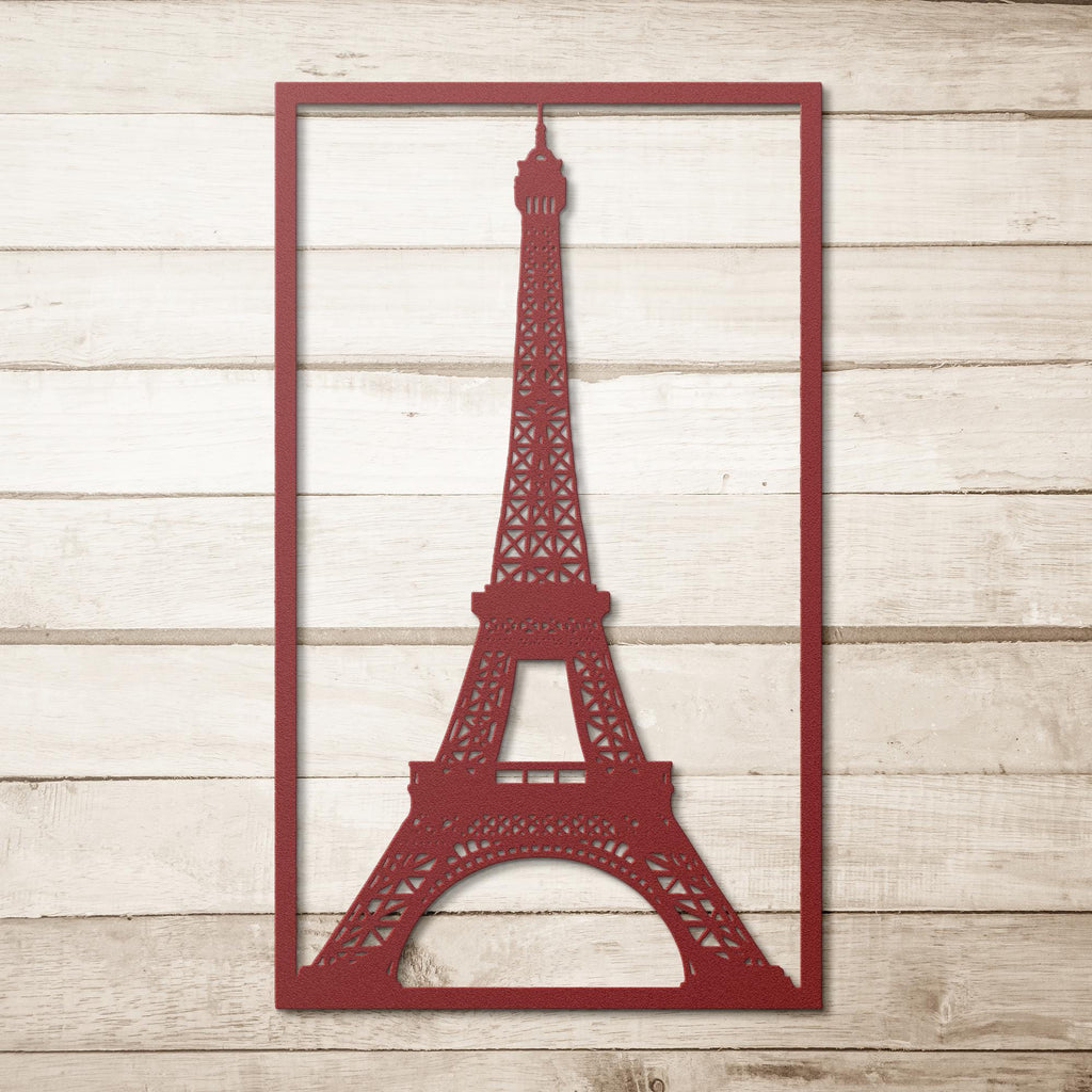Eiffel Tower Wall Art - Paris Landmark Decor | Industrial Metal Silhouette Sign
