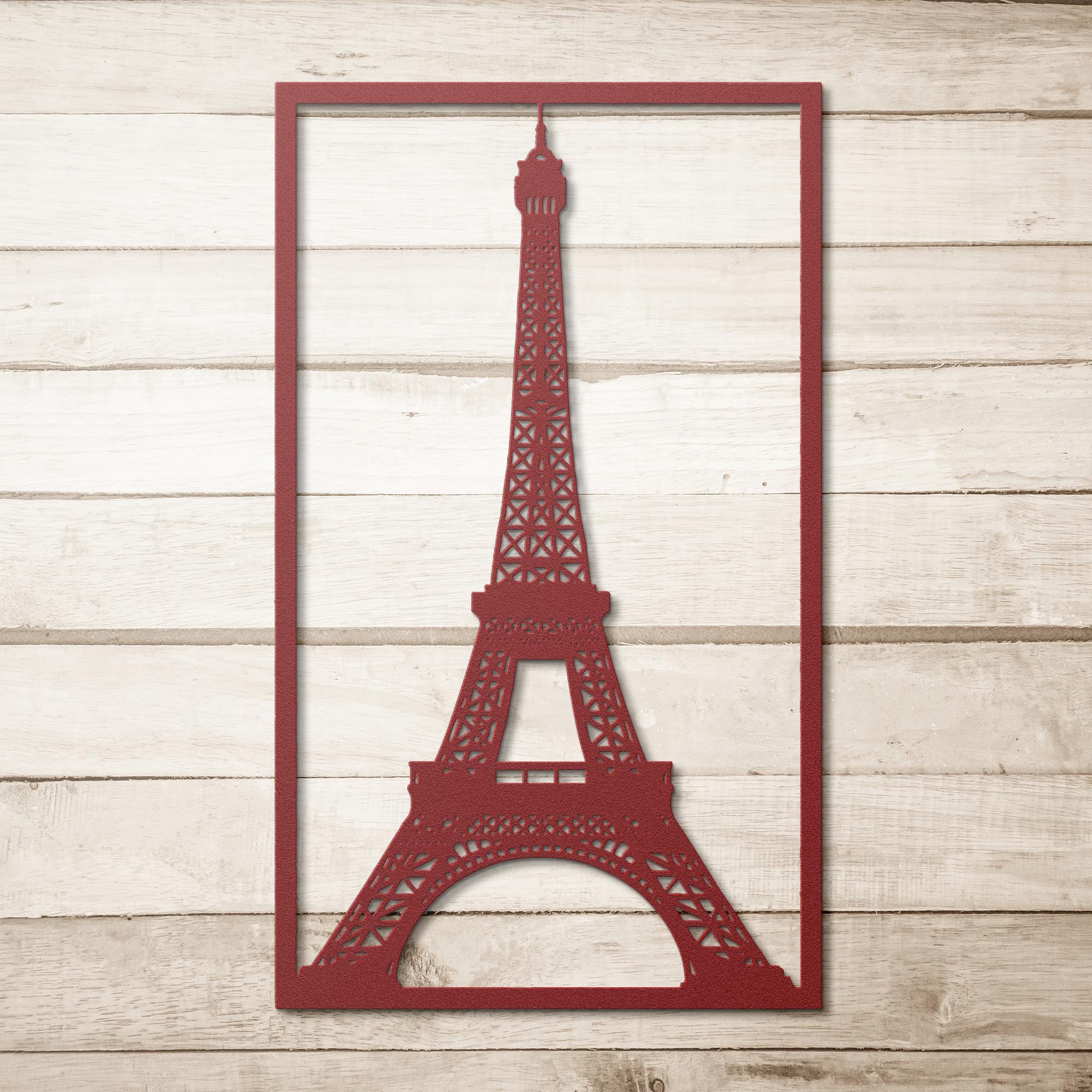 Eiffel Tower Wall Art - Paris Landmark Decor | Industrial Metal Silhouette Sign