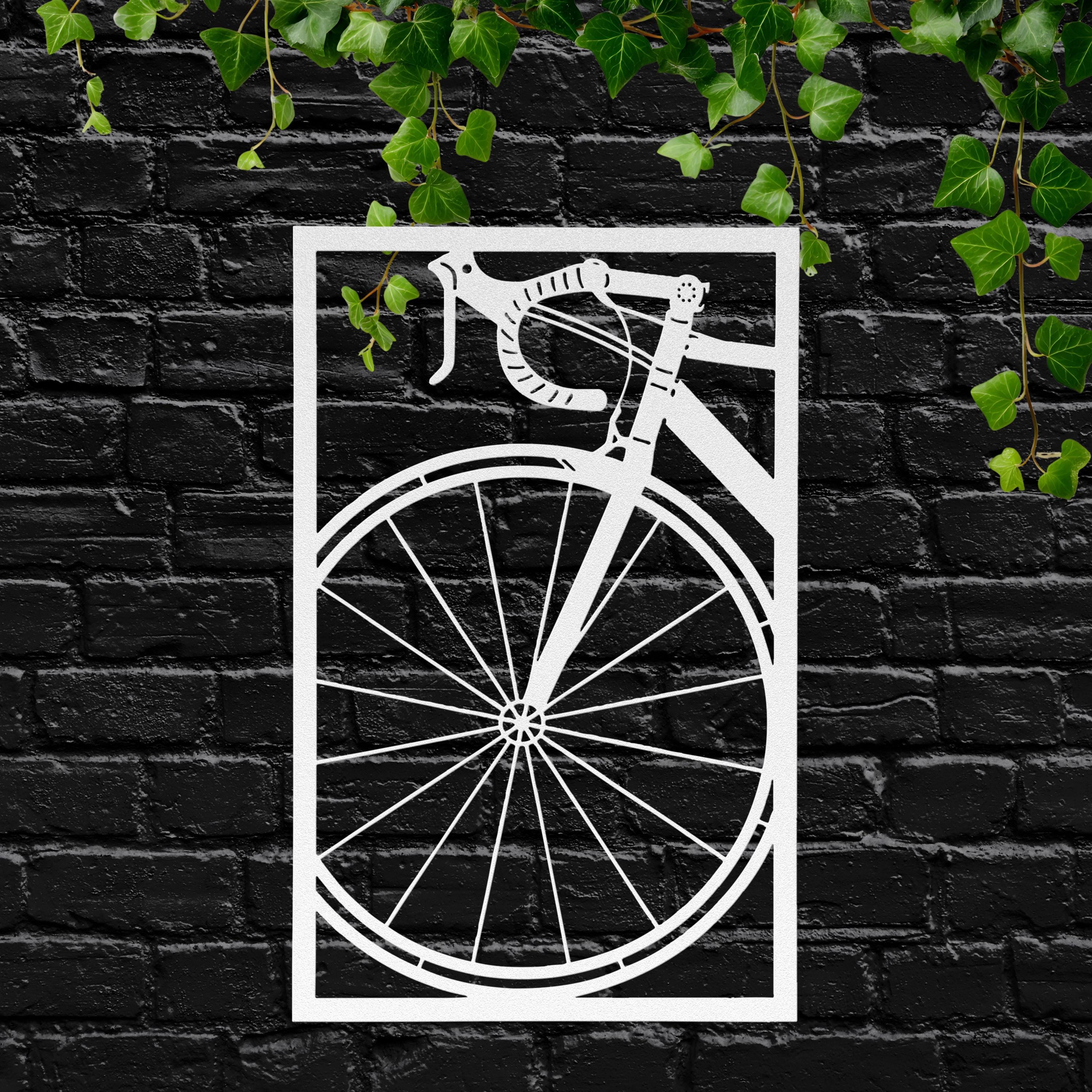 Road Bike Wall Art – Custom Metal Bike Sign | Bicycle Silhouette Art & Modern Sports Decor