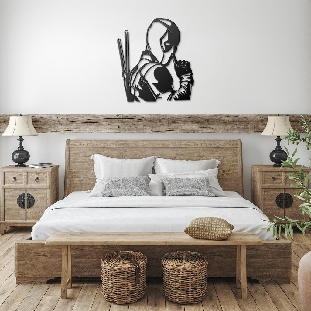 Merc with a Mouth Metal Wall Art | Die-Cut Anti-Hero Character Sign | Comic Book Pop Culture Decor for Game Room