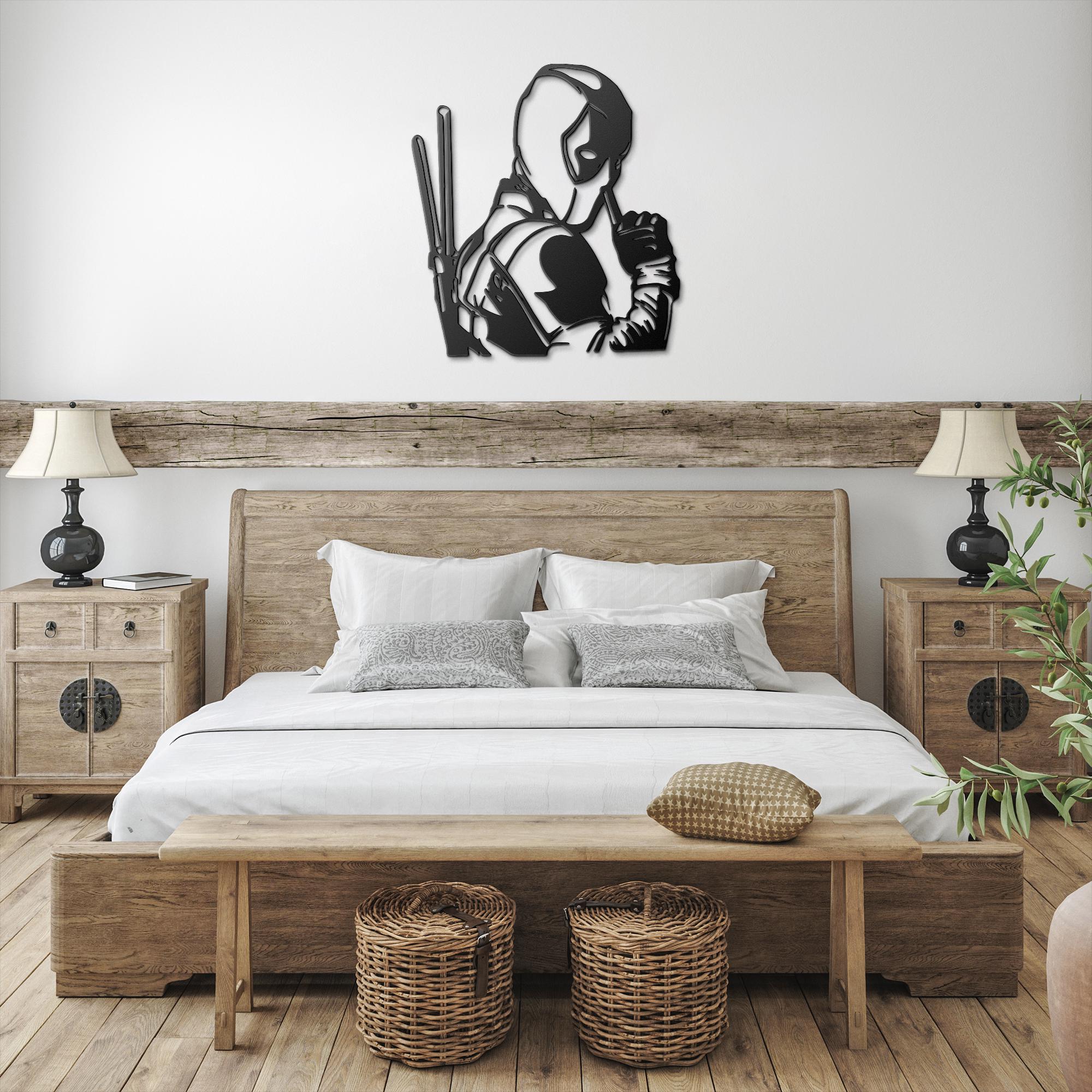 Merc with a Mouth Metal Wall Art | Die-Cut Anti-Hero Character Sign | Comic Book Pop Culture Decor for Game Room