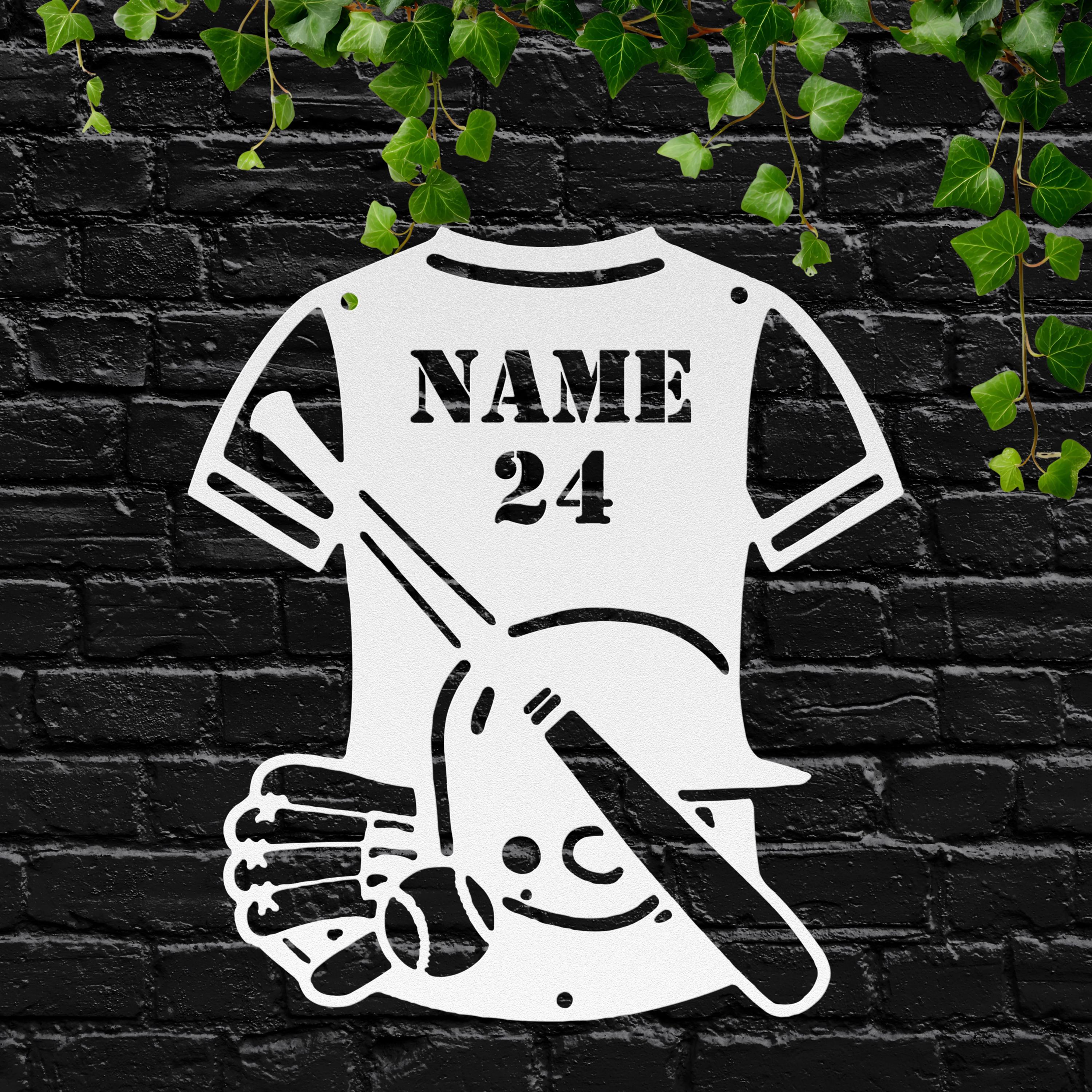 Personalized Baseball Jersey Sign - Custom Metal Wall Art | Player Name & Number