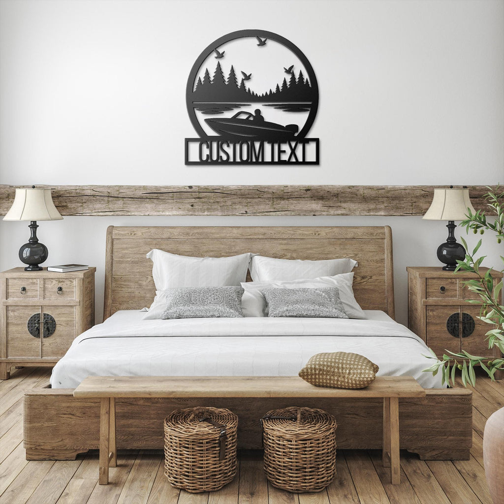 Personalized Boat Sign | Custom Metal Sign - Lake House Decor & Boating Gift