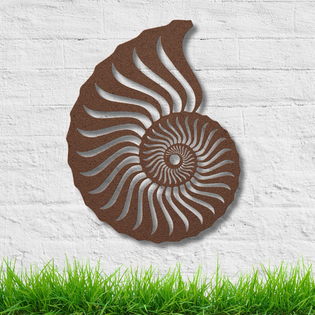 Nautilus Shell Metal Wall Art | Golden Ratio Decor