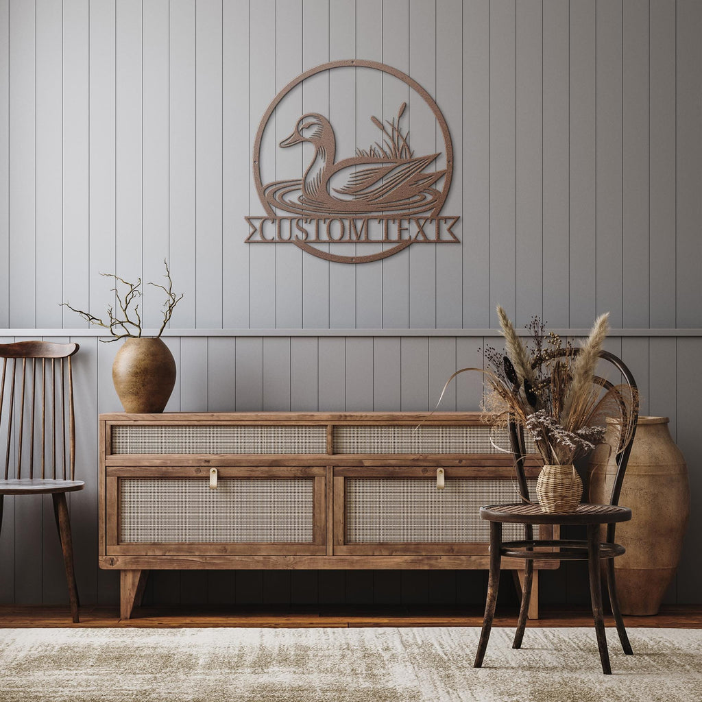 Personalized Duck Sign | Custom Metal Sign for Hunting Lodge & Rustic Lake House Gift