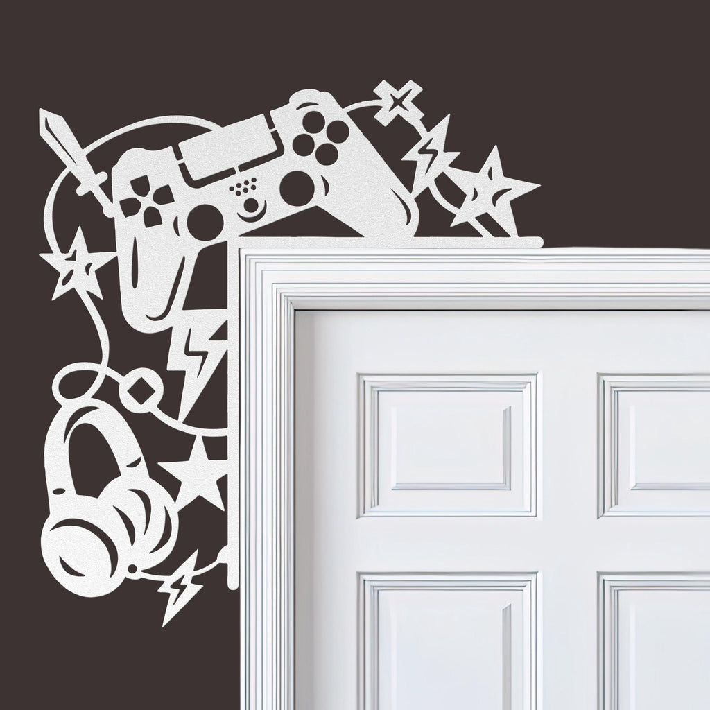 Gaming Controller Metal Door Corner Sign, Gamer Bedroom Decor, Video Game Wall Art