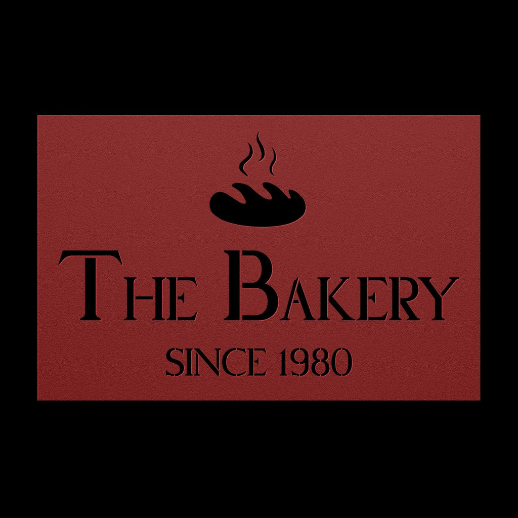 Custom Metal Bakery Logo Sign: Bread Design Business Decor