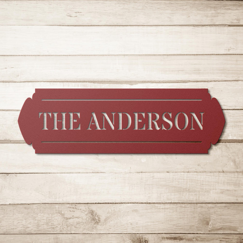 Personalized Metal Family Name Sign: Custom Steel Wall Art