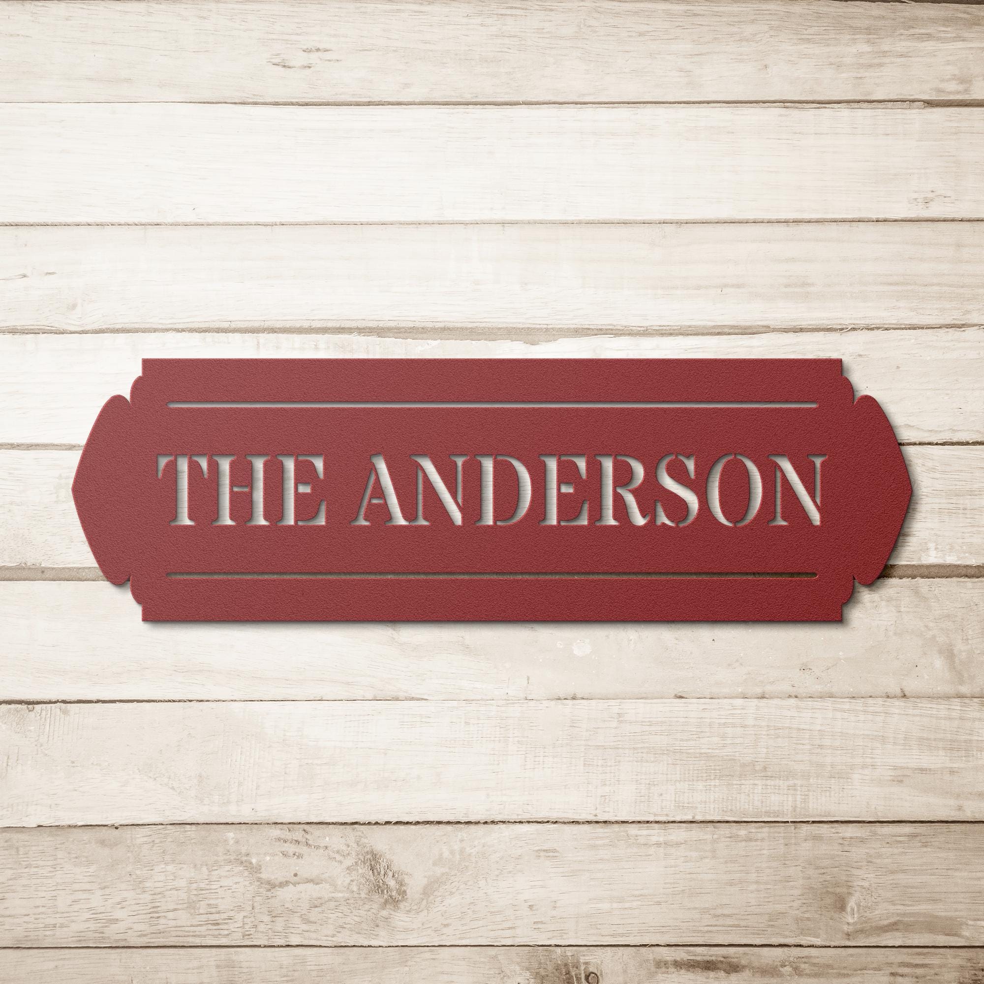 Personalized Metal Family Name Sign: Custom Steel Wall Art
