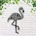 Geometric Flamingo Metal Wall Art, Modern Tropical Decor, Pink Flamingo Sign, Nursery Art
