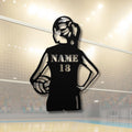 Personalized Volleyball Sign - Custom Metal Die-Cut Art | Team Gift, Female Athlete Decor