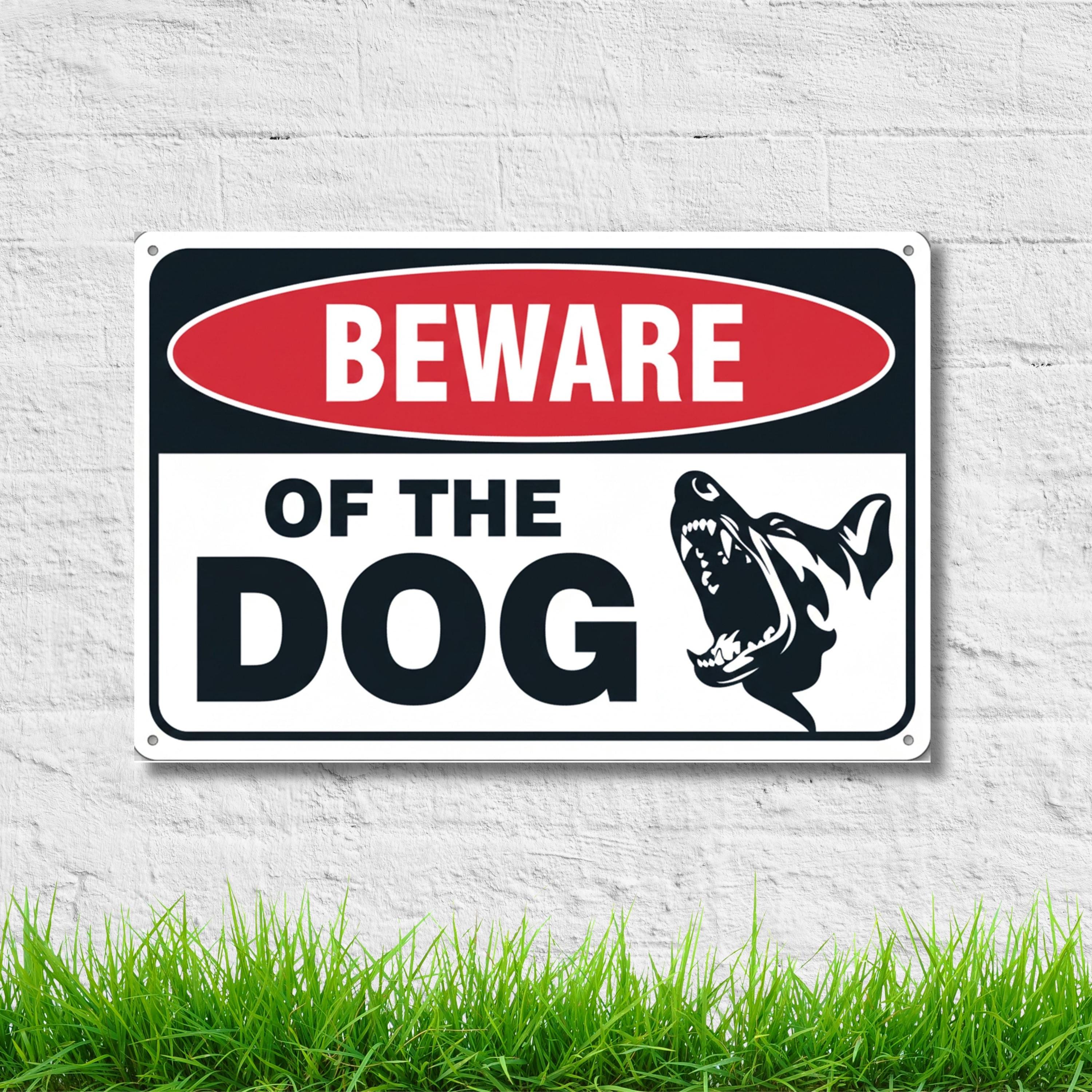 Beware of the Dog Metal Sign, K9 Warning Wall Art, Pet Owner Gift, Security Sign