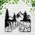Mountain Canyon Metal Wall Art, Nature Landscape Die Cut Sign, Adventure Decor