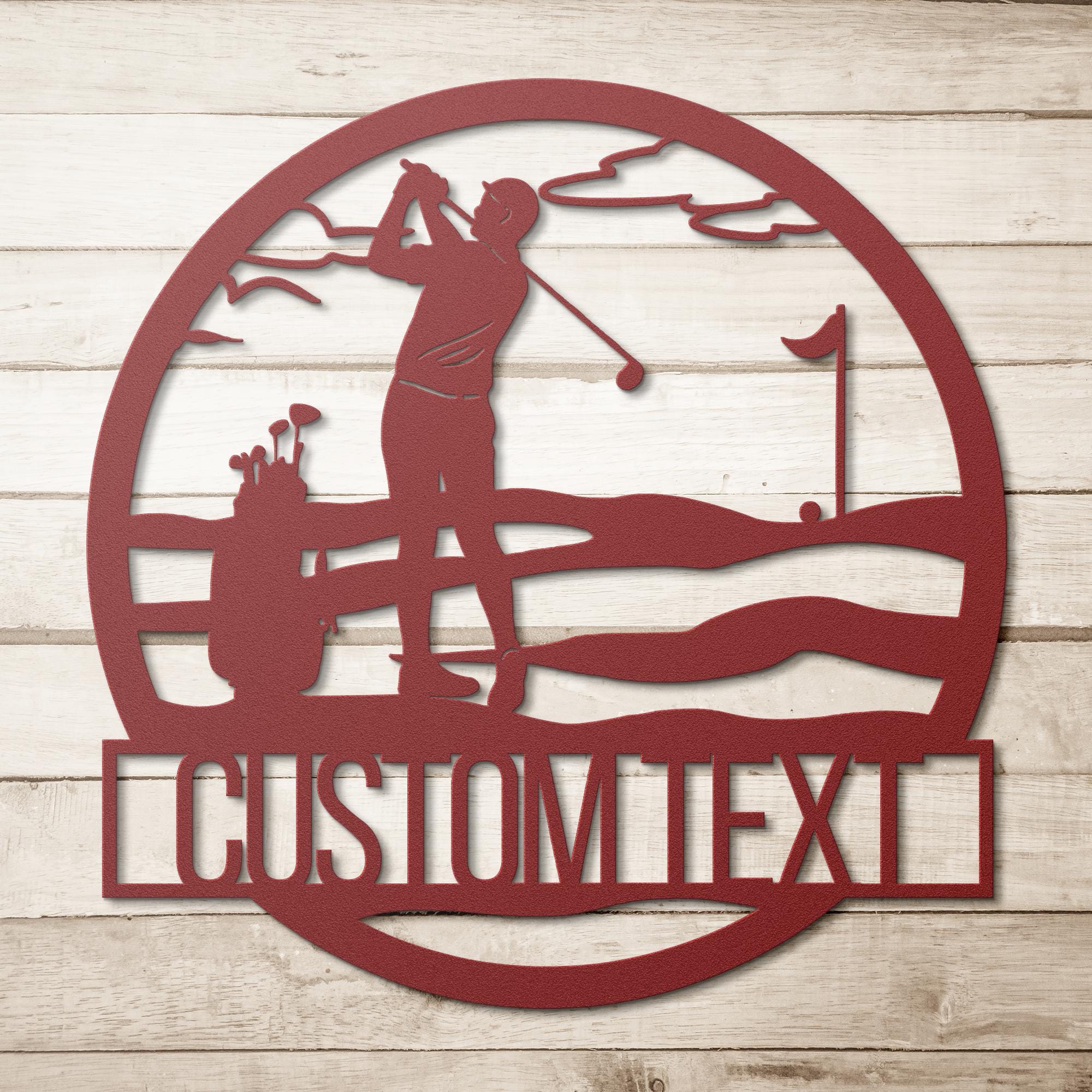Custom Golfer Metal Sign, Golf Course Wall Decor, Personalized Gift