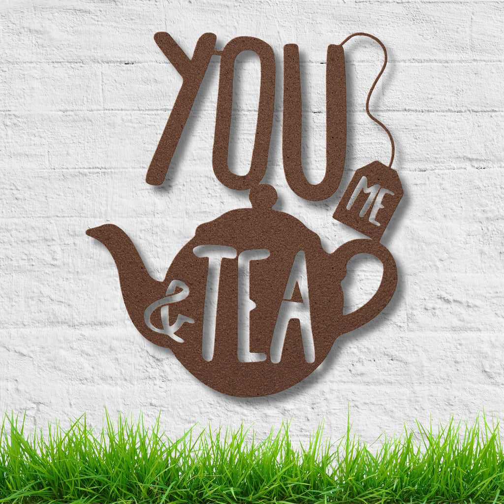Metal Tea Sign – Cozy Beverage Art | Teapot Silhouette Kitchen Wall Art