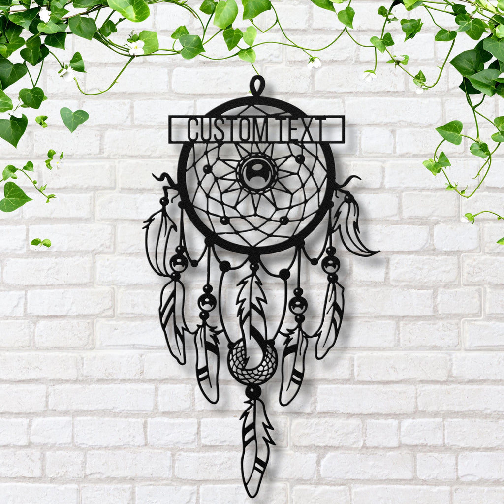 Personalized Dream Catcher Metal Wall Art, Boho Bedroom Decor