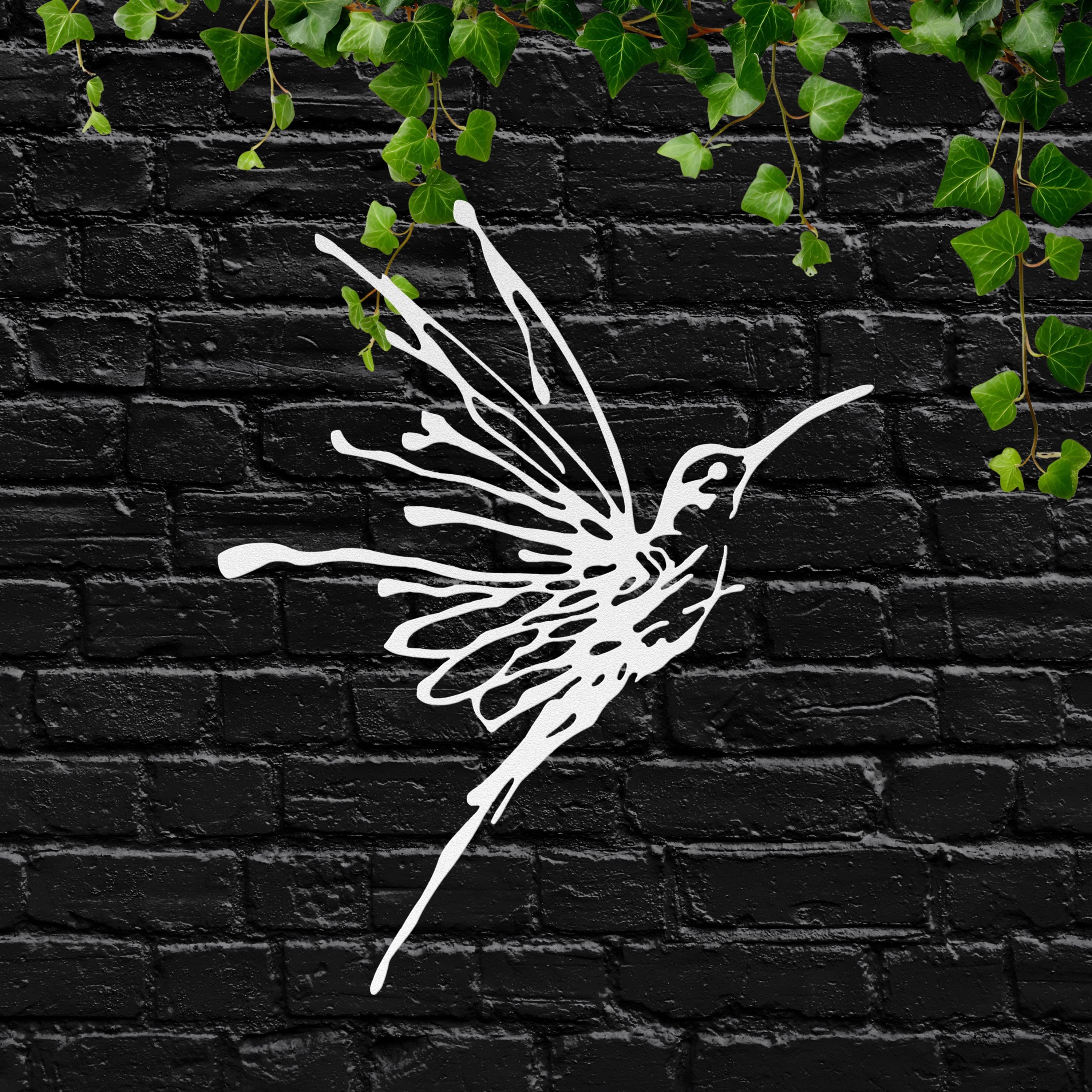 Hummingbird Metal Wall Art, Bird Silhouette Sign, Garden Decor, Nature Lover Gift, Minimalist Bird Art