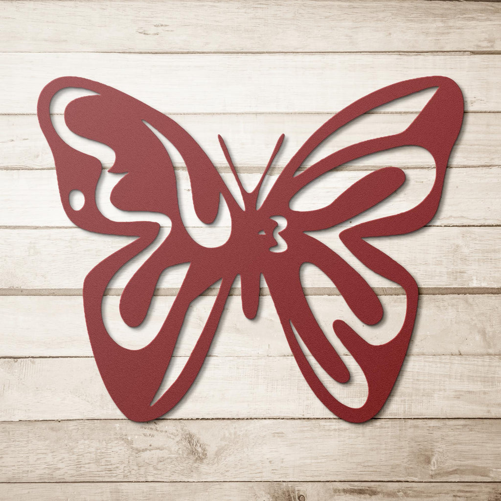 Metal Butterfly Wall Art, Die-Cut Black Insect Decor, Minimalist Animal Sign, Nature Home Accent, Elegant Room Decor