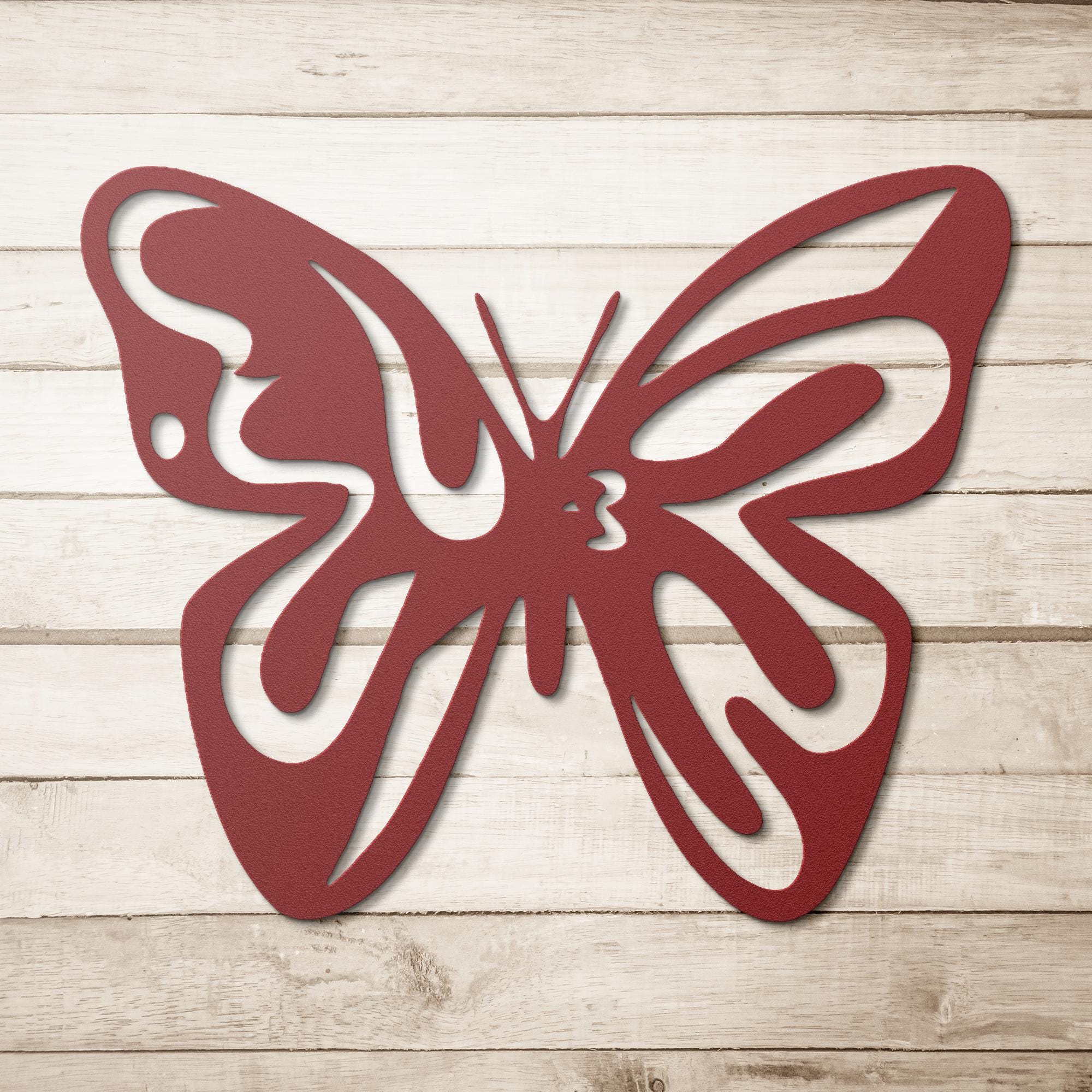 Metal Butterfly Wall Art, Die-Cut Black Insect Decor, Minimalist Animal Sign, Nature Home Accent, Elegant Room Decor