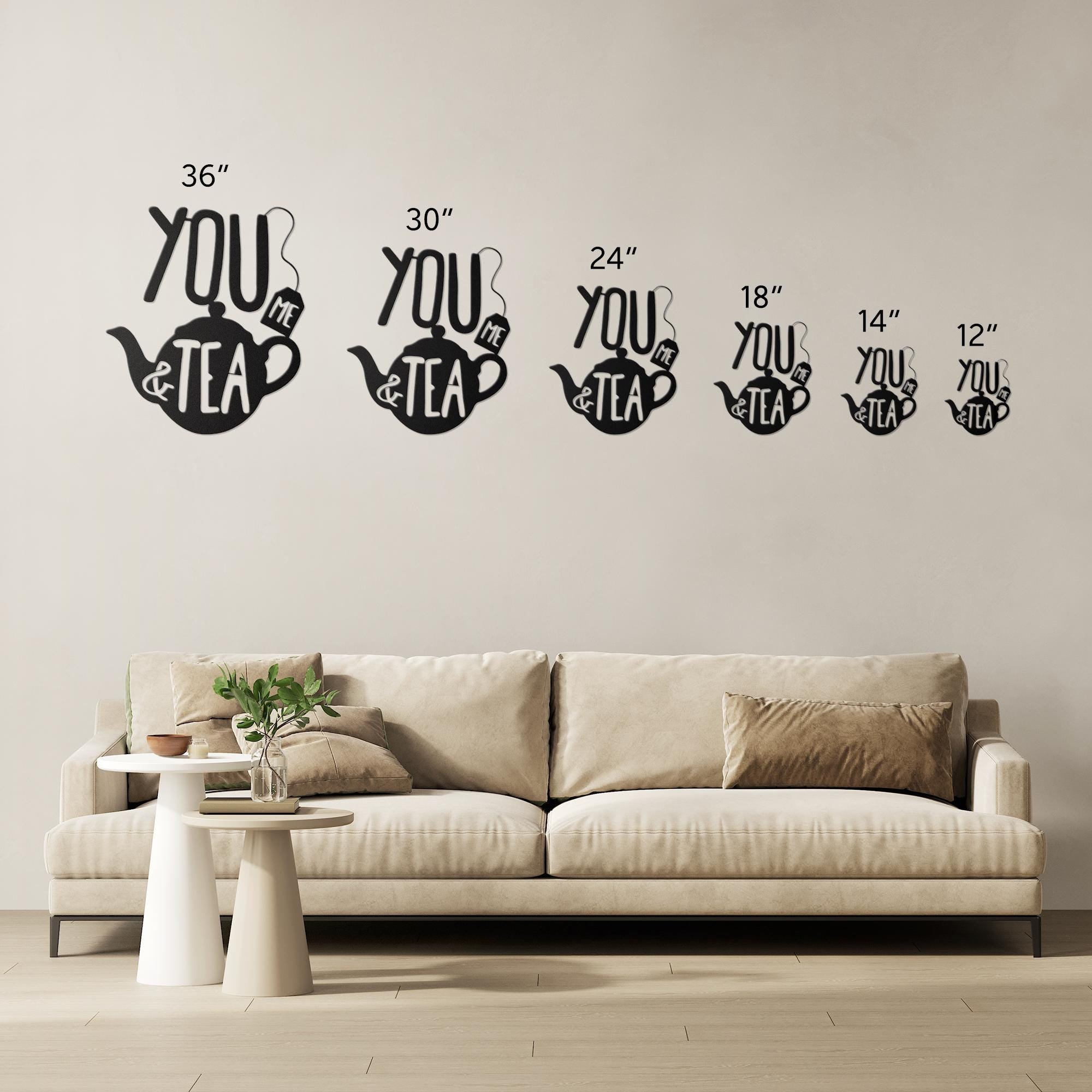 Metal Tea Sign – Cozy Beverage Art | Teapot Silhouette Kitchen Wall Art