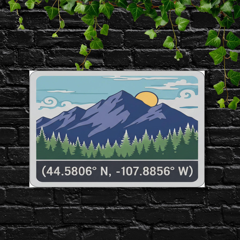 Custom Metal Sign - Personalized Mountain Range Wall Art | Adventure Gift Ideas