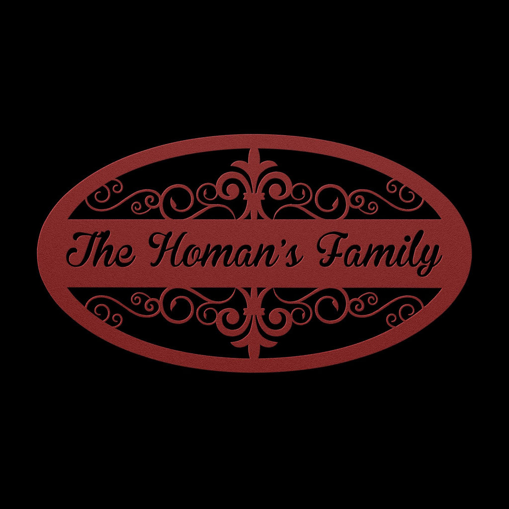 Custom Family Name Metal Sign: Housewarming Gift