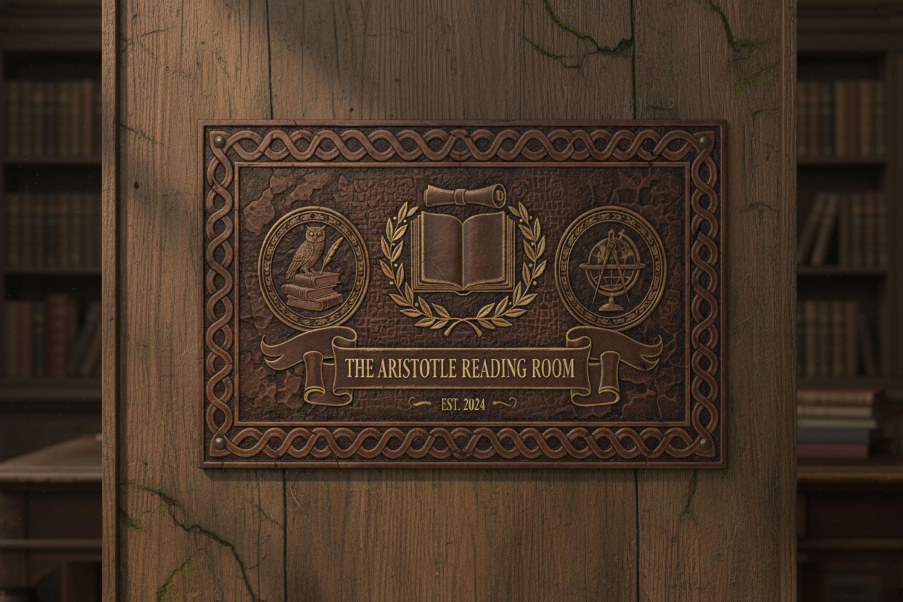 Personalized Reading Room Sign - Custom Metal Plaque | Vintage Office Decor